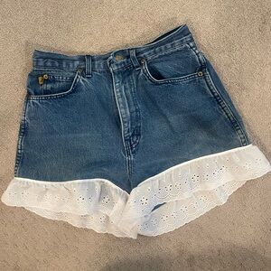 Vintage High Waist Denim with lace